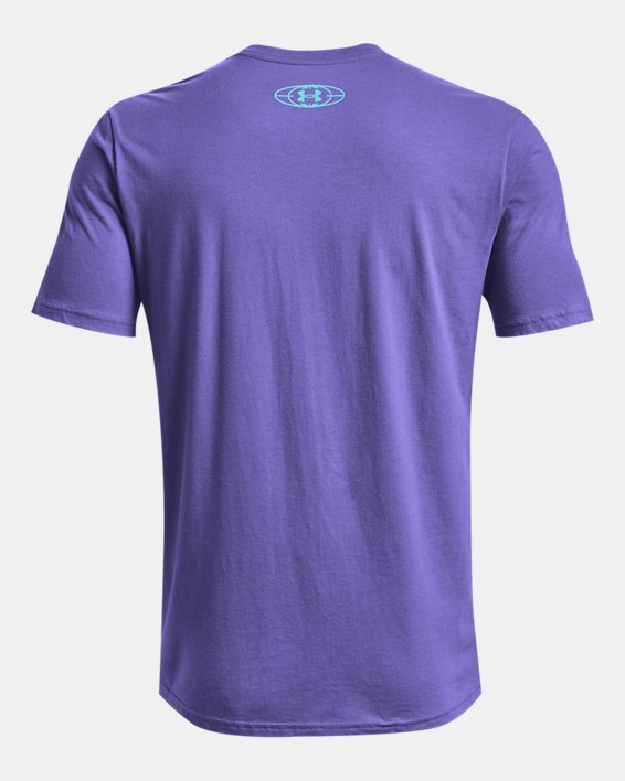 เสื้อแขนสั้น UA Tri-Globe สำหรับผู้ชาย in Purple image number 5